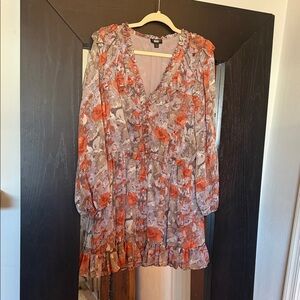 Pink and Coral Ruffle Dress